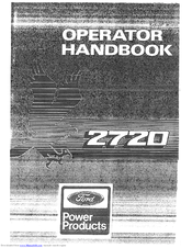 Ford 2725 Operator's Handbook Manual