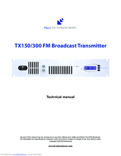 BW Broadcast TX150 Technical Manual