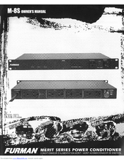 Furman M-85 Merit Series Owner's Manual
