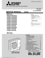 Mitsubishi Electric Mr.Slim PUHZ-P100VHA2 Service Manual