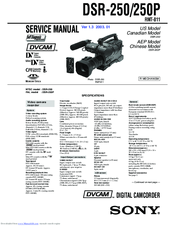 Sony DSR-250 Service Manual