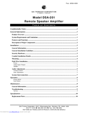 Gai-Tronics DSA-201 User Manual