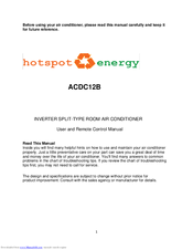 hotspot energy ACDC12B User Manual