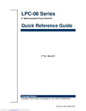 Avalue Technology LPC-08A1 Quick Reference Manual