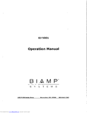 Biamp DJ 5001 Operation Manual