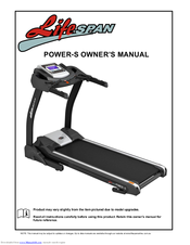 LifeSpan Power-S Owner's Manual