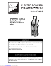 Clear Force CF1400HD Operating Manual
