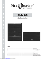 Studiomaster SLA 40 Instruction Manual