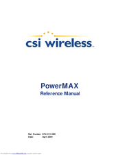 CSI PowerMax Reference Manual