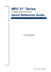 Avalue Technology MPC-21W5 Quick Reference Manual