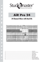 Studiomaster Air Pro 24 Instruction Manual