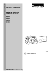 Makita 9902 Instruction Manual