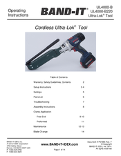 Band-it Ultra-Lok UL4000-BUltra-Lok UL4000-B220 Operating Instructions Manual