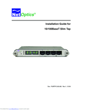 Net Optics 10/100BaseT Slim Tap Installation Manual