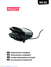Menuett 802-555 User Instructions