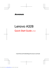 Lenovo A328 Quick Start Manual