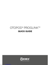 Widex otopod proglink Quick Manual
