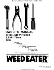 Weed Eater WET6500A Owner's Manual