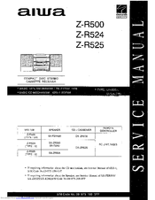 Aiwa Z-R524 Service Manual