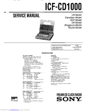 Sony ICF-CD1000 Service Manual