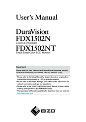 DuraVision FDX1502NT User Manual