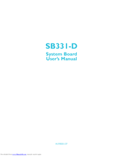 DFI SB331-D User Manual
