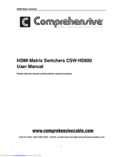 Comprehensive CSW-HD880 User Manual