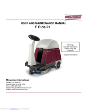 Minuteman E Ride 21 User And Maintenance Manual