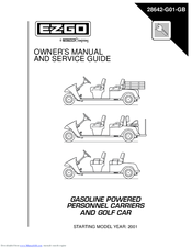 Ezgo G5 Owner's Manual And Service Manual