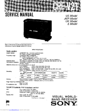 Sony CRF-V21 Service Manual