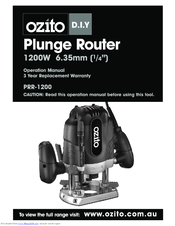 Ozito PRR-1200 Operation Manual