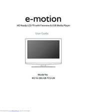 e-motion W216-28G-GB-TCU-UK User Manual