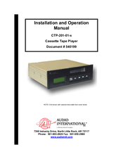 Audio international CTP-201-01-1 Installation And Operation Manual