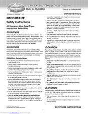 sunjoe TRJ609ERM Operator's Manual