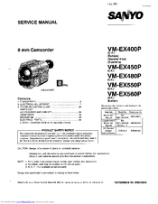 Sanyo VM-EX480P Service Manual