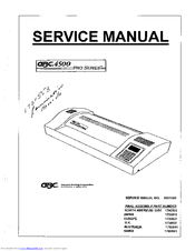 GBC 4500 Pro series Service Manual
