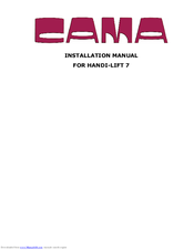 Cama HANDI-LIFT 7 Installation Manual