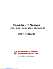 EandCPower Renata - I Series User Manual