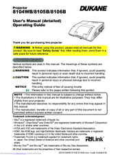 Dukane 8105B User Manual