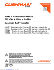 Cushman Turf Truckster 84044 Parts & Maintenance Manual
