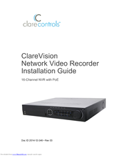 Clare Controls CV-M16810 ClareVision Installation Manual