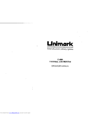 Unimark U 4000 Operator's Manual