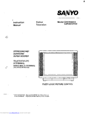 Sanyo CPP2940TX Instruction Manual