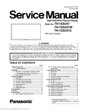 Panasonic TH-152UX1C Service Manual