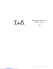 T+A D 10 User Manual