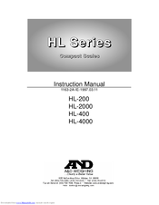 A&D FP6000 Instruction Manual