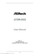 ASROCK A75M-DGS User Manual