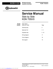 Bauknecht KGN 7050/0 Service Manual