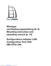 HomeMatic HM-CFG-LAN Mounting Instruction And Operating Manual