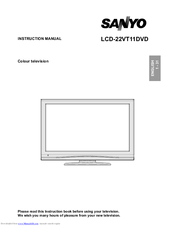 Sanyo LCD-22VT11DVD Instruction Manual